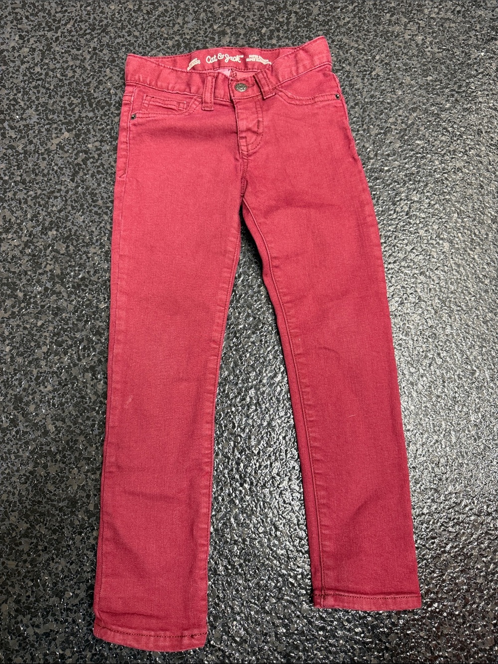 Cat & Jack Girls' Crimson Skinny Jeans
